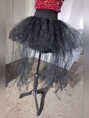 NIB-Black High-Low Multi-Layered Tulle Skirt